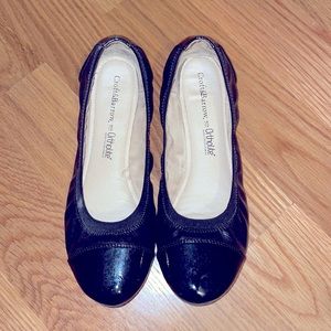 Croft & Barrow black with paten top flats